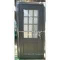 Double Doorleaf Exterior Podwer Coating Security Steel Glass Door (W-SD-10)
